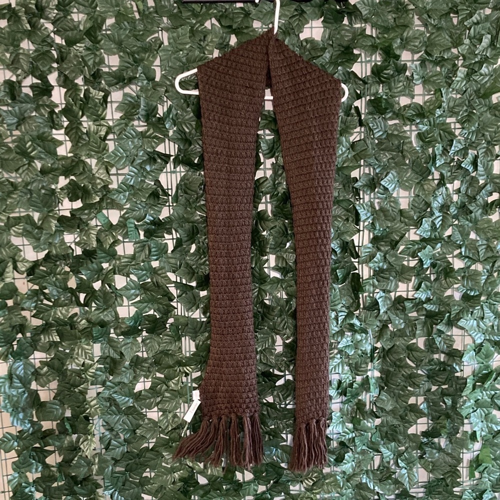 5 for $10: NWT Old Navy Brown Knit Scarf‎ with Fringe